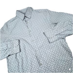 Mizzen Main Performance Button Shirt Men Sm White AOP Floral Long Sleeve Stretch